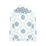 nautical steering wheel chain Men's Padded Hooded Jacket