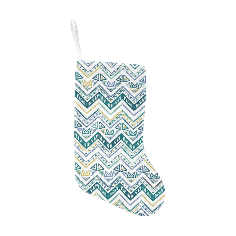 zigzag chevron paint design pattern Christmas Stocking