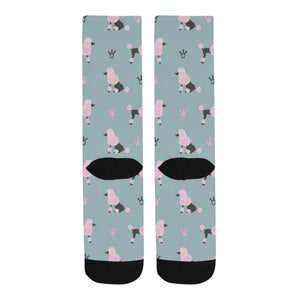 poodle dog pattern Crew Socks