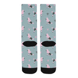 poodle dog pattern Crew Socks