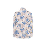 Cute peacock pattern Women's Long Sleeve Polo Shirt