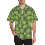 Hop pattern Hop cone background Men's All Over Print Hawaiian Shirt