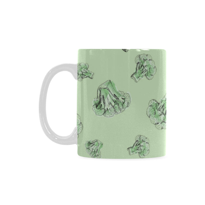broccoli sketch pattern Classical White Mug (Fulfilled In US)
