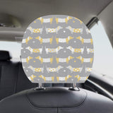 Cute dachshund dog pattern Car Headrest Cover
