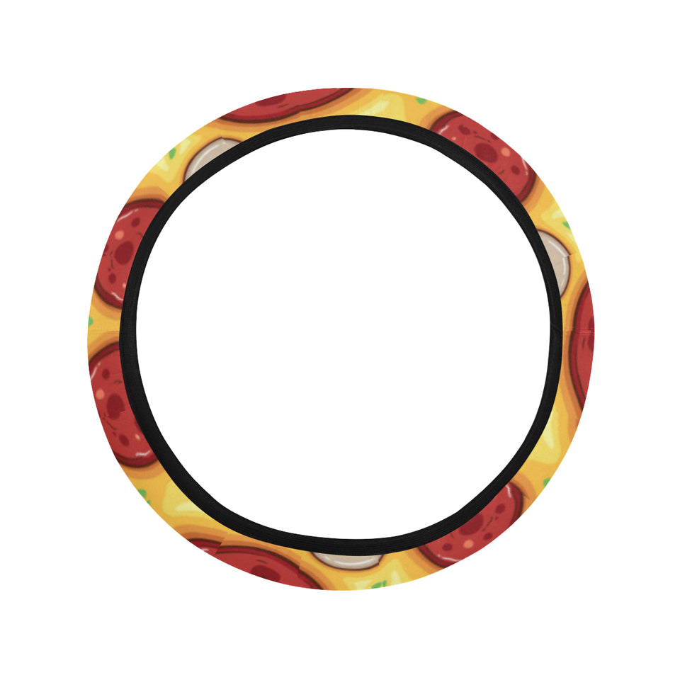 Pizza texture pattern Car Steering Wheel Cover