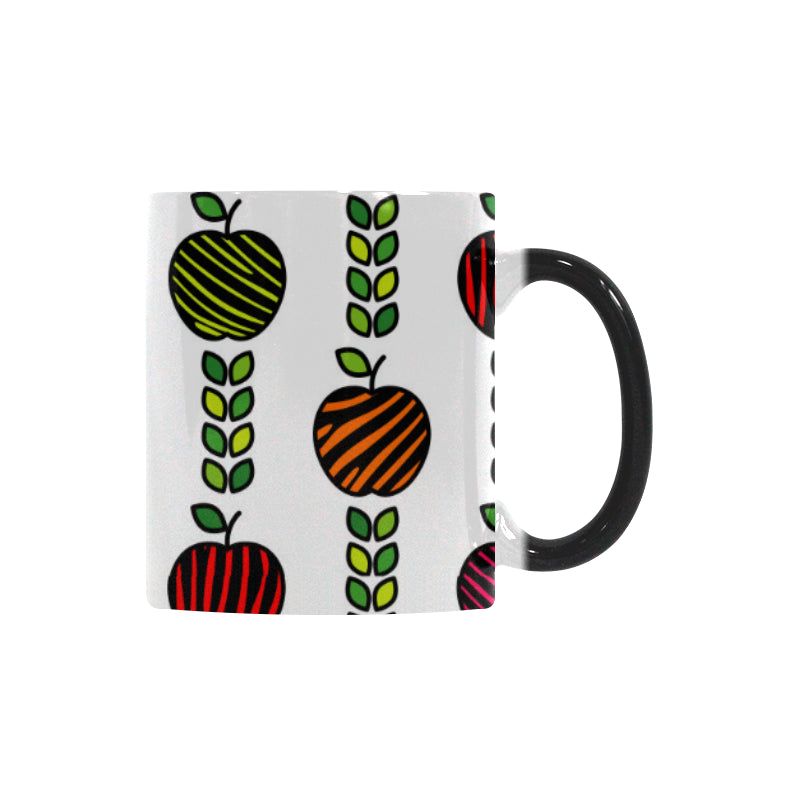 colorful apples leave zebra stripe Morphing Mug Heat Changing Mug