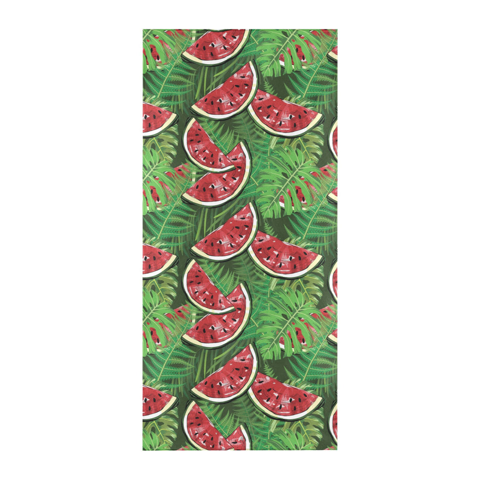 Watermelons tropical palm leaves pattern backgroun Beach Towel