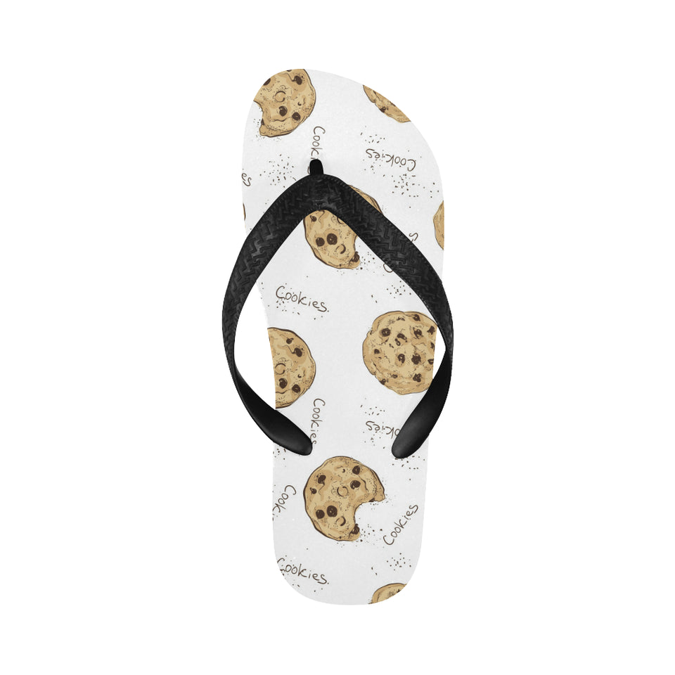 Sketch style cookie pattern Unisex Flip Flops