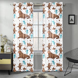 sea lion Seals jellyfish pattern Gauze Curtain
