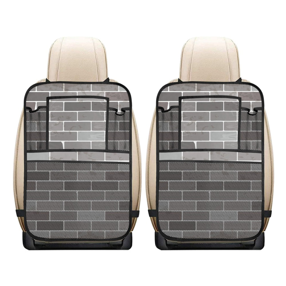 Brick Printed Pattern Print Design 05 Car Seat Back Organizer