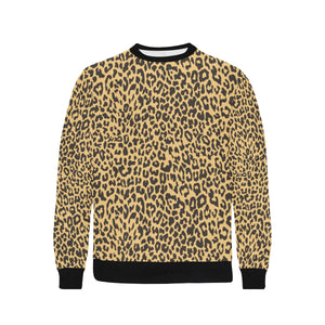 Leopard skin print Men's Crew Neck Sweatshirt