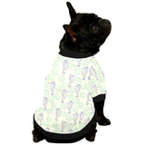 Seahorse shell pattern All Over Print Pet Dog Round Neck Fuzzy Shirt