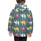 Camel pattern Kids' Boys' Girls' Padded Hooded Jacket