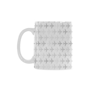 Airplane print pattern Classical White Mug (Fulfilled In US)