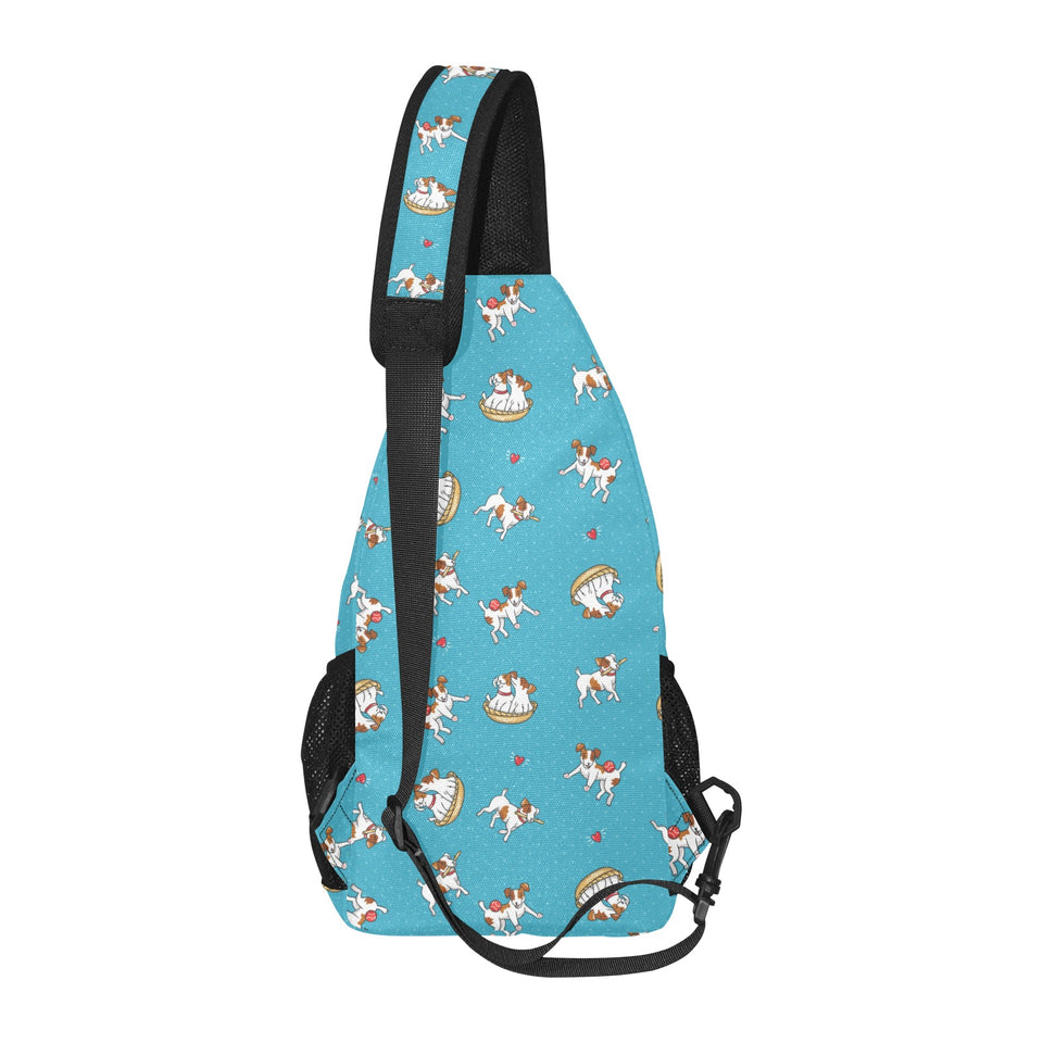 Jack Russel Pattern Print Design 03 All Over Print Chest Bag