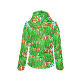 Clown Fish Pattern Print Design 01 Women's Padded Hooded Jacket