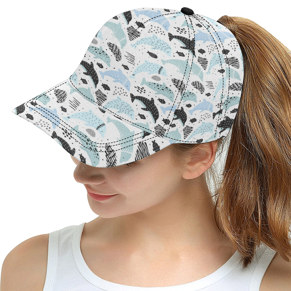 Cute dolphins Childish Style pattern All Over Print Snapback Cap