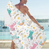 Colorful unicorn pattern Beach Towel