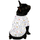 Cute Llama Alpaca pattern All Over Print Pet Dog Round Neck Fuzzy Shirt