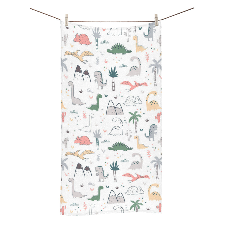 Cute cartoon dinosaurs tree pattern Bath Towel