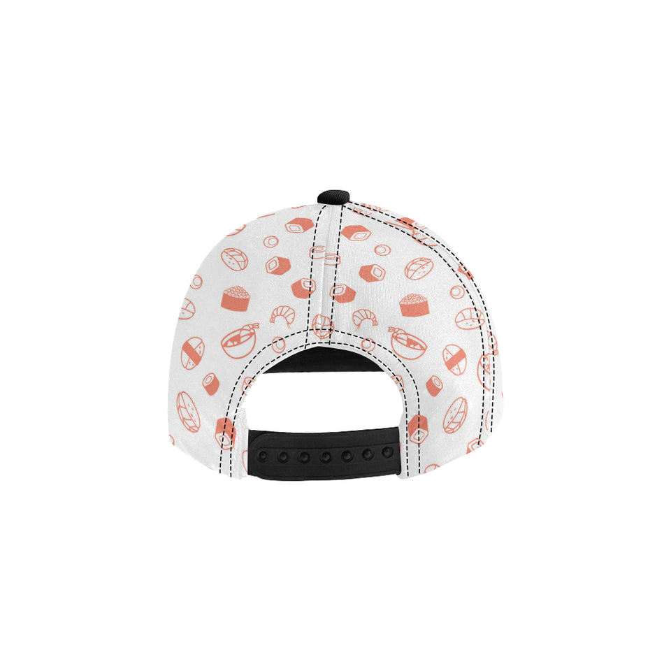 Sushi pattern All Over Print Snapback Cap