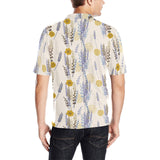 Lavender modern pattern blackground Men's All Over Print Polo Shirt