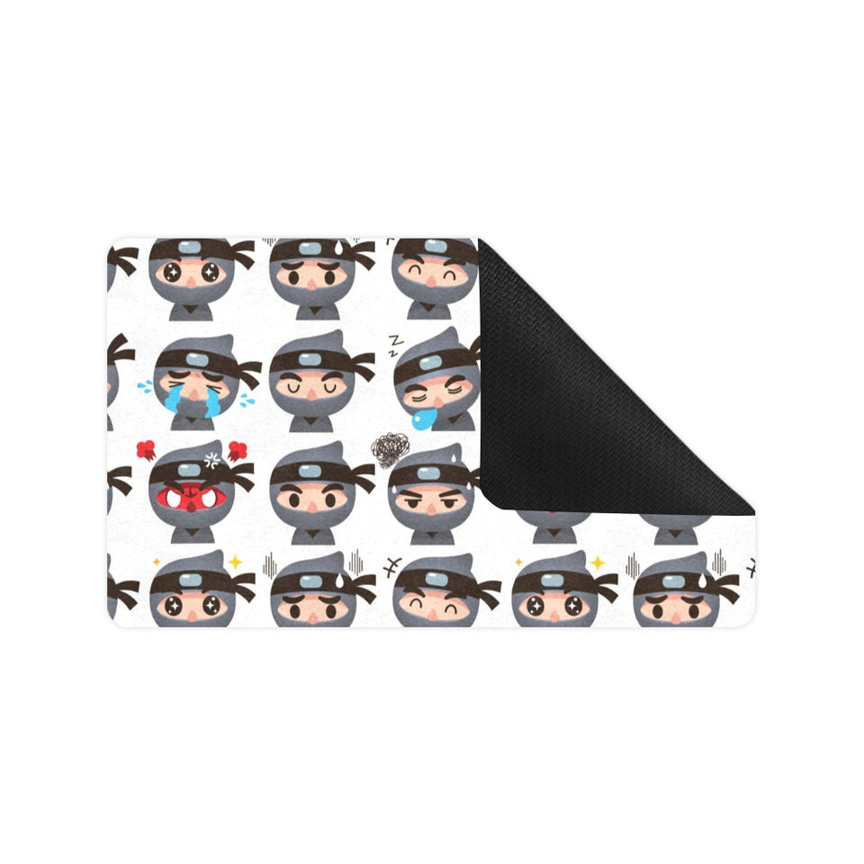 Cute ninja design pattern Doormat