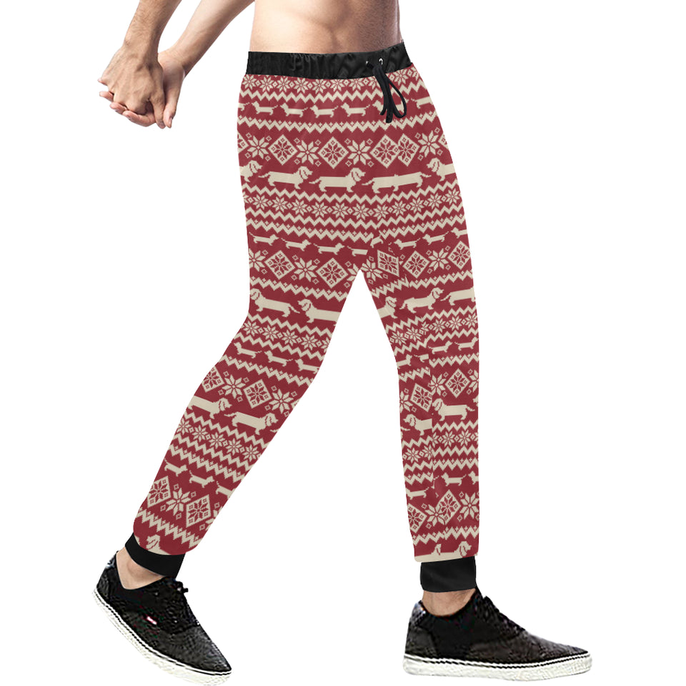 Dachshund Nordic pattern Unisex Casual Sweatpants
