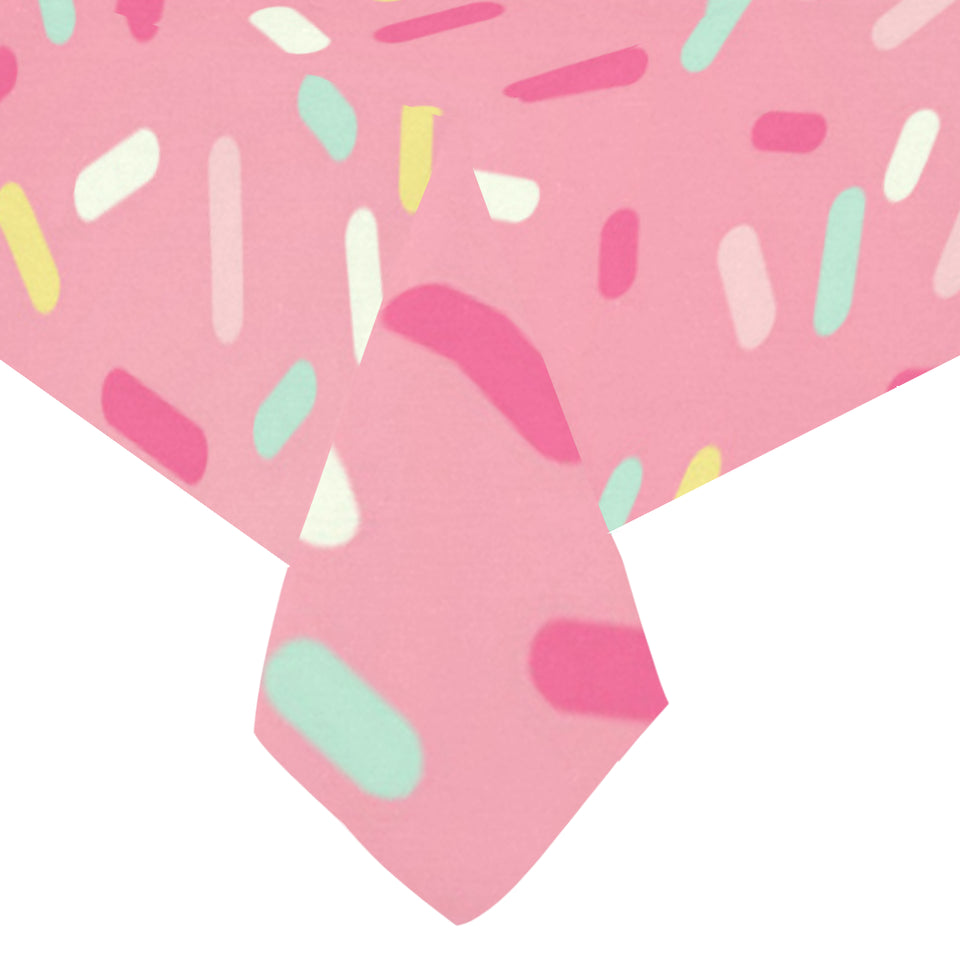 Pink donut glaze candy pattern Tablecloth
