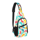 Colorful moon pattern All Over Print Chest Bag
