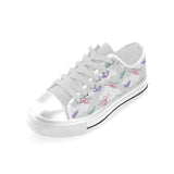 Helicopter plane pattern Men's Low Top Shoes White