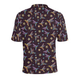 Hummingbird Pattern Print Design 04 Men's All Over Print Polo Shirt