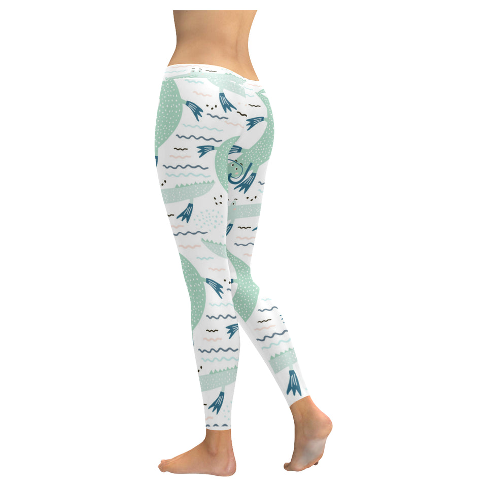 Crocodile diver pattern Women's Legging Fulfilled In US