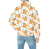 Squirrel Pattern Print Design 04 Men's Padded Hooded Jacket