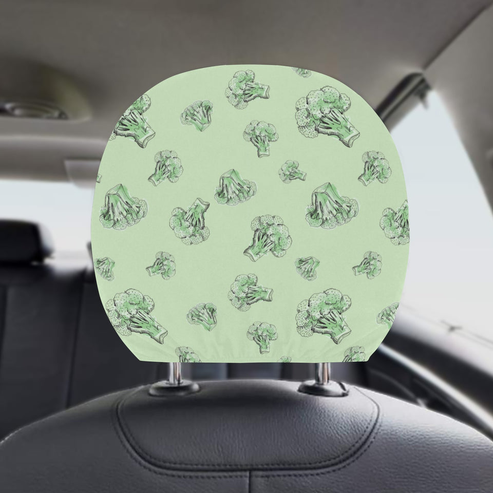 broccoli sketch pattern Car Headrest Cover
