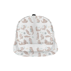 Cute sea otters pattern All Over Print Snapback Cap