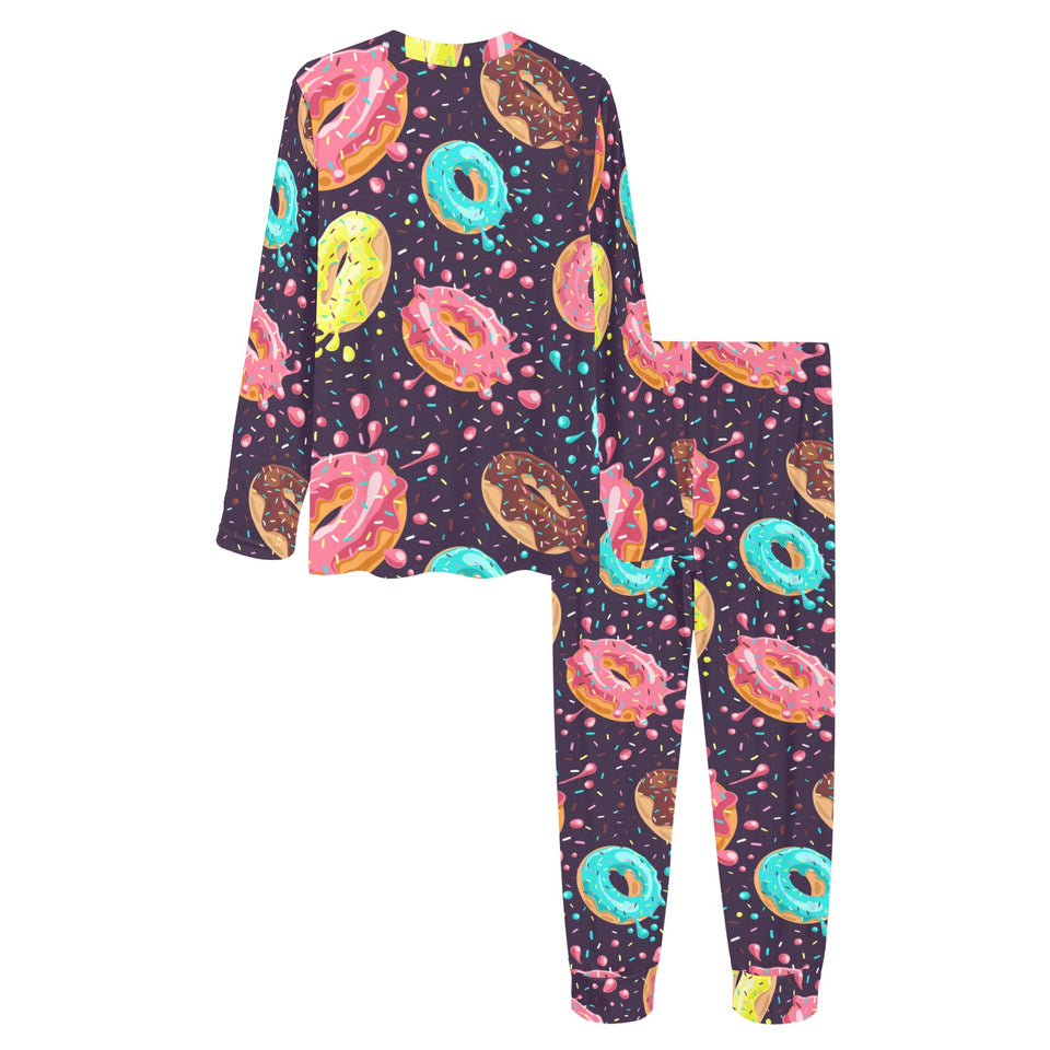 Colorful donut glaze pattern Women's All Over Print Pajama Set