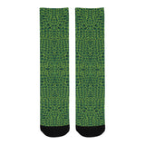 Crocodile Skin Printed Crew Socks