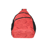 strawberry pattern red background All Over Print Chest Bag