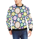 Colorful clock background Men's Crew Neck Sweatshirt
