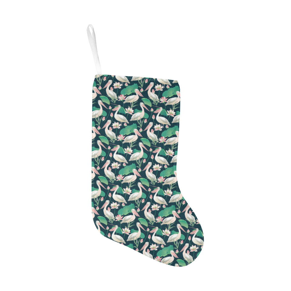 Pelican Pattern Print Design 03 Christmas Stocking