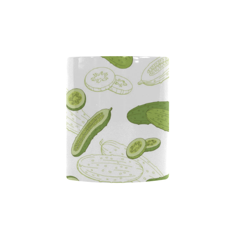 Cucumber sketch pattern Morphing Mug Heat Changing Mug