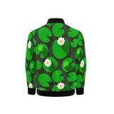 Frog waterlily pattern Kids' Boys' Girls' Bomber Jacket