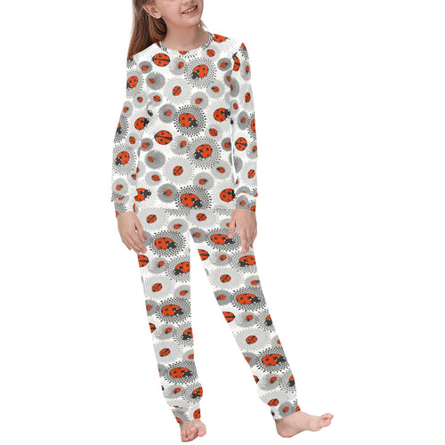 Ladybug Pattern Print Design 05 Kids' Boys' Girls' All Over Print Pajama Set
