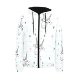 Cute goat design pattern Men's Padded Hooded Jacket