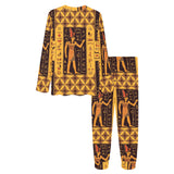 Egypt Hieroglyphics Pattern Print Design 05 Women's All Over Print Pajama Set