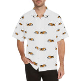 Cute beagle dog sleeping pattern Men's All Over Print Hawaiian Shirt