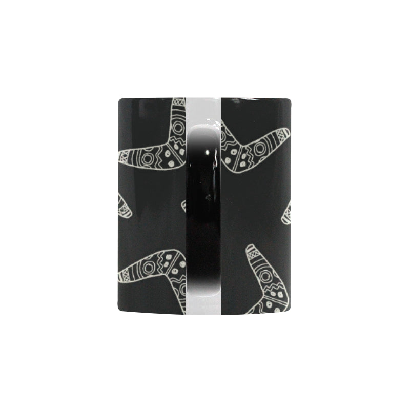 Hand drawn boomerang Australian aboriginal ornamen Morphing Mug Heat Changing Mug