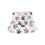 French bulldog cup paw pattern Unisex Bucket Hat