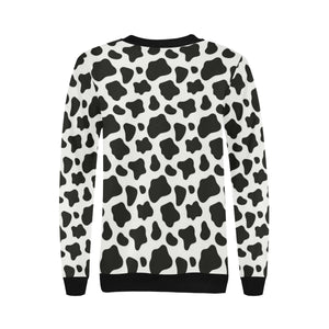 Cow skin pattern Women's Crew Neck Sweatshirt